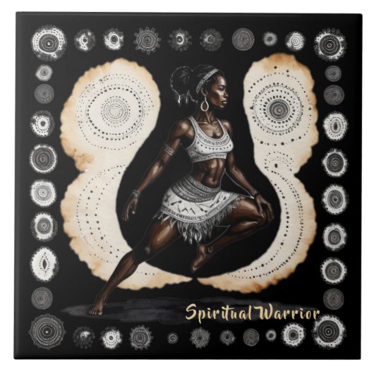 Haar Wisdom Warrior Keramische Tegel Tegeltje (Voorkant)