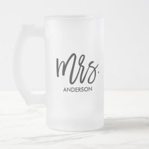 Haar zeer eigen, gepersonaliseerd glas matglas bierpul