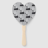 Haar, Zijn en Ivoor Fan Handwaaier (Achterkant)