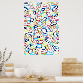 Haarbanden 24 x 36 poster (Keuken)