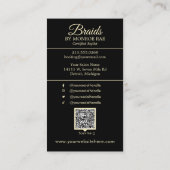 Haarbreder/braden/Braden/Salon - QR-code/Logo Visitekaartje (Achterkant)