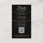 Haarbreder/braden/Braden/Salon - QR-code Visitekaartje (Achterkant)