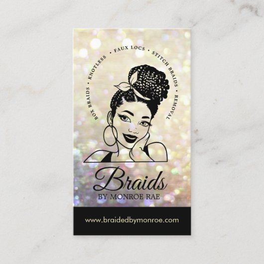 Haarbreder/braden/Braden/Salon - QR-code Visitekaartje (Voorkant)