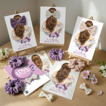 Haarclip & Scrunchie Displaykaart Florale Boutiqe