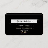 Haarcreditcard styling Black Gold Visitekaartje (Achterkant)