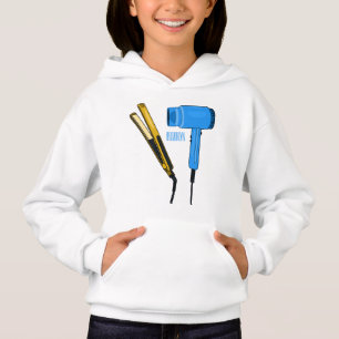 Haardroger en haarrechtse illustratie
