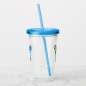 Haardroger en haarrechtse illustratie acryl drinkbeker (Links)