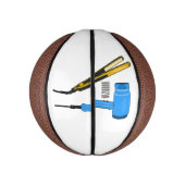 Haardroger en haarrechtse illustratie basketbal (Verticaal)