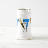 Haardroger en haarrechtse illustratie bierpul (Center)