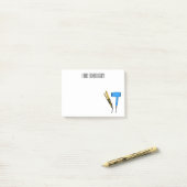 Haardroger en haarrechtse illustratie post-it® notes (Op bureau)