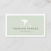 Haardroger, hartritmelampje, groene haarzuiger visitekaartje (Voorkant)