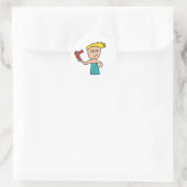 haardroging ronde sticker (Tas)