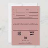 Haargereedschap Roze Salon Cadeaubon Platte Kaart (Achterkant)