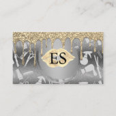 Haargereedschappen | Kiss Glitter Drip Visitekaartje (Voorkant)