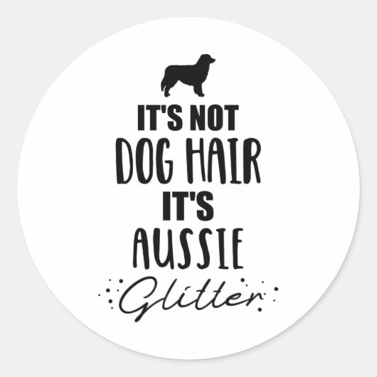 Haarhaar van de Australische herder Aussie glitter Ronde Sticker (Voorkant)