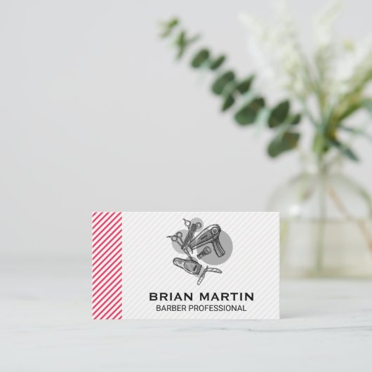 Haarklemmen | Set Barbergereedschap | Stripesatroo Visitekaartje (Staand voorkant)