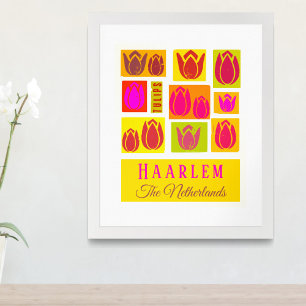 Haarlem Tulips Pays-Bas Holland Poster