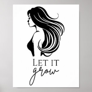 Haarlengte Check Groeikaart Vrouwen _1 Poster