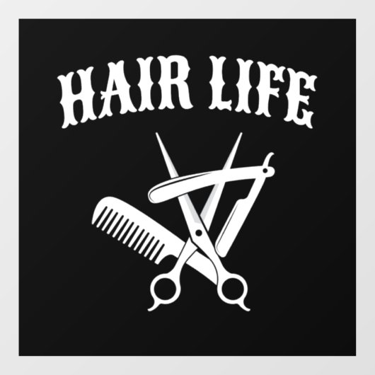 Haarleven - Kapper Raamsticker (Vel)