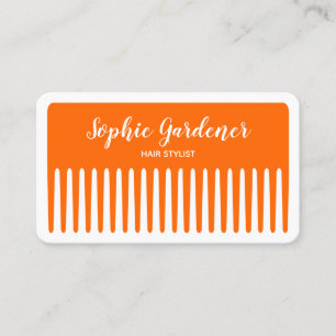 Haarlijst - Comb - #FF6600 (Sinaasappel) Visitekaartje