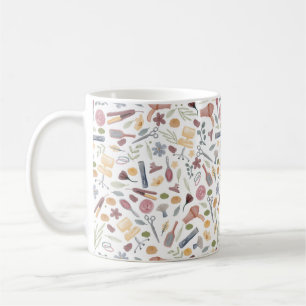 Haarlijst  Patroon  Waterverf Koffiemok