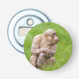 Haarloze chimpansee button flesopener