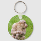 Haarloze chimpansee Magnet Sleutelhanger (Achterkant)