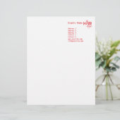 Haarontwerp 1 - Letterhoofd Custom Briefhoofd (Staand voorkant)