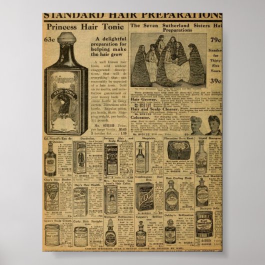  haarproducten poster (Voorkant)