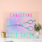 haarsalon acryl bord (Huwelijk)