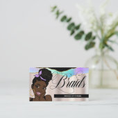 Haarsalon, Braid Stylist, Braiding,  Bronze Visitekaartje (Staand voorkant)