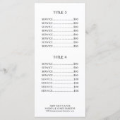 Haarsalon eenvoudige witte lijst programma (Achterkant)