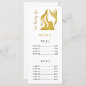 Haarsalon eenvoudige witte lijst programma (Voorkant / Achterkant)