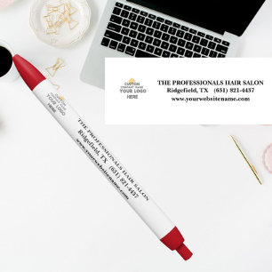 Haarsalon Gepersonaliseerd Logo Promotie Zwarte Inkt Pen