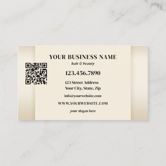 Haarsalon Logo QR Code Foto's Klantenkaartje (Achterkant)