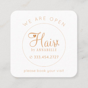 Haarsalon moderne elegante kapper afsprakenkaartje