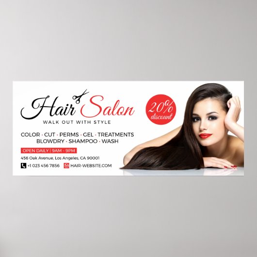 Haarsalon, Schoonheidssalon, Kapper (horizontaal) Poster (Voorkant)