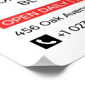 Haarsalon, Schoonheidssalon, Kapper (horizontaal) Poster (Hoek)