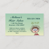 Haarsalon visitekaartje (Achterkant)