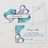  haarstaarster paars afsprakenkaartje (Voorkant / Achterkant)