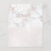 haarstaartschaar op roze marmer flyer (Achterkant)