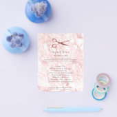 haarstaartschaar op roze waterverf marmer flyer (Enkel)