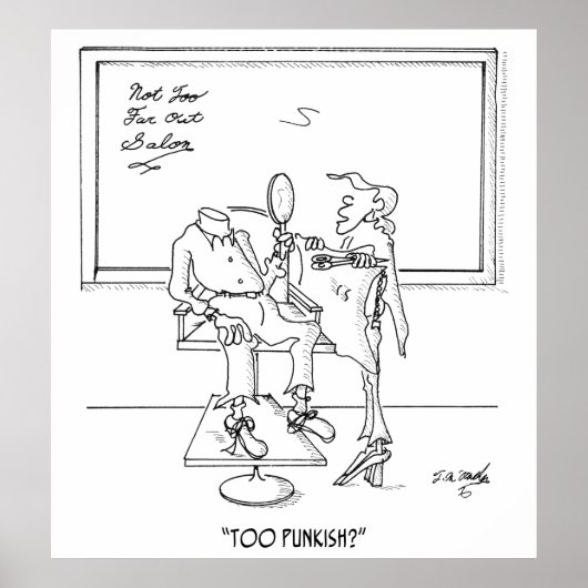 Haarstijl Cartoon 1465 Poster (Voorkant)