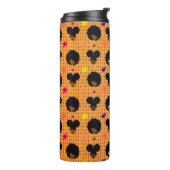 Haarstijlen van Afros en Afro Puffs Thermosbeker (Gedraaid links)