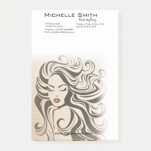 Haarstyling haarextensies krullend haar sepia rood post-it® notes