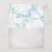 haarstylisschaar op blauwgroen marmer flyer (Achterkant)