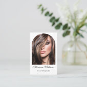 Haarstylist Arch Photo QR Code Minimalist Modern Visitekaartje (Staand voorkant)
