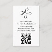Haarstylist Arch Photo QR Code Minimalist Modern Visitekaartje (Achterkant)