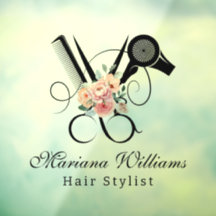 Haarstylist bloemenschaar schoonheidssalon modern