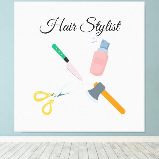 Haarstylist Canvas Afdruk (Insitu (Houten vloer))